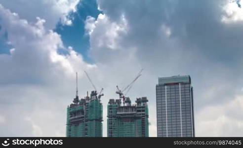 Under construction: two buildings time lapse