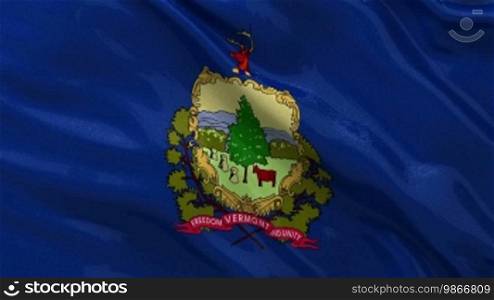 Vermont state flag endless loop