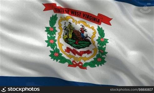 West Virginia state flag endless loop