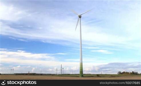 Wind turbine in the field. PAL version. NTSC version is also available.