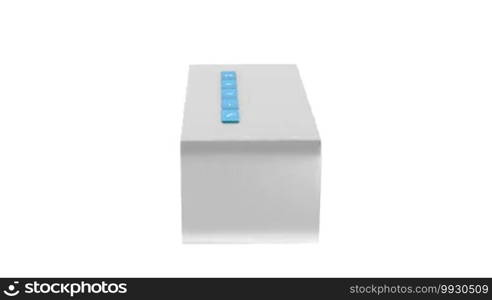 Wireless speaker spin on white background