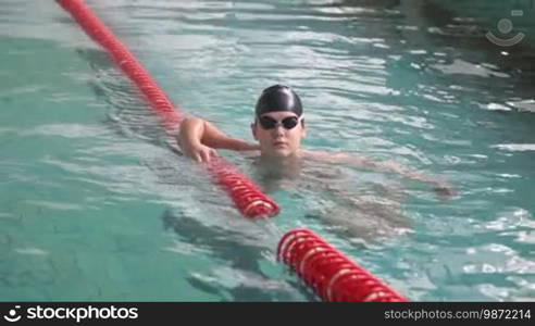 Youngest swimmer in the swimming pool