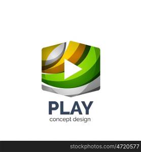 video play logo template. video play logo template. Colorful unusual business icon