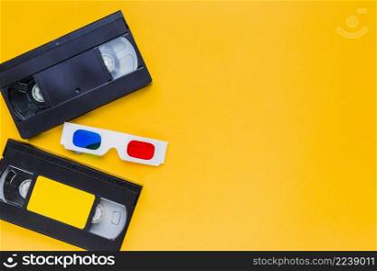 videotape with 3d glasses