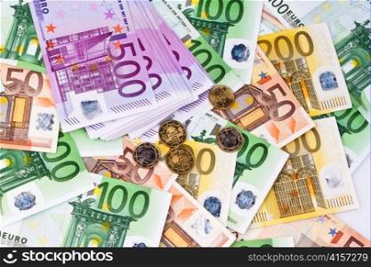 Viele Eurogeld Banknoten. Image Photos fur Reichtum
