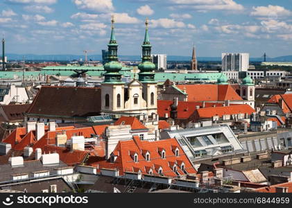 Vienna - city seen from the top of Stephansdom tower