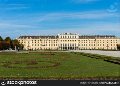 Vienna - OCTOBER 14: Schonbrunn Palace on October 14 in Vienna, Austria. Schonbrunn Palace building is one of the most popular tourist attractions in Vienna