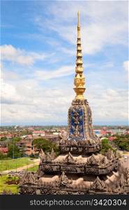 Vientiane, capital of Laos. Beautiful View from Patuxay monument.