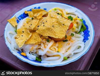 Viet Nam?s dish. Quang noodles, Hoi An.