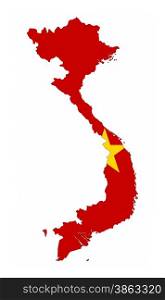 vietnam country flag map shape national symbol