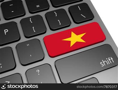 Vietnam keyboard image with hi-res rendered artwork that could be used for any graphic design.. Vietnam