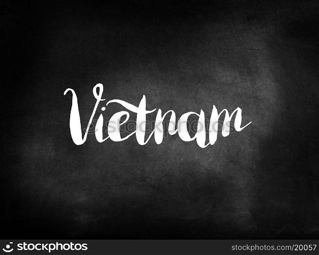 Vietnam written on a blackboard