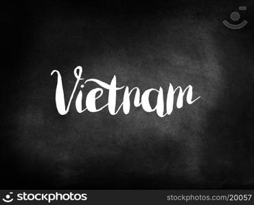 Vietnam written on a blackboard