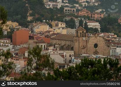 View at cathedral at Tossa de Mar, Spain