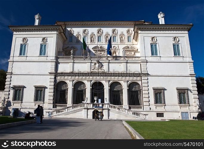 View at Galleria Borghese in Villa Borghese, Rome, Italy