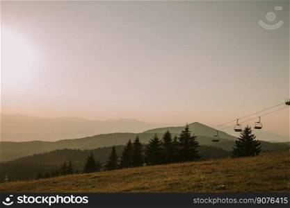 View at Kopaonik mountain landscape in Serbia