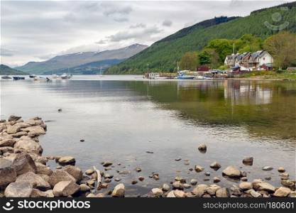 View at Loch Tay near village Kenmore in Scotland. View at Loch Tay near village Kenmore, Scotland