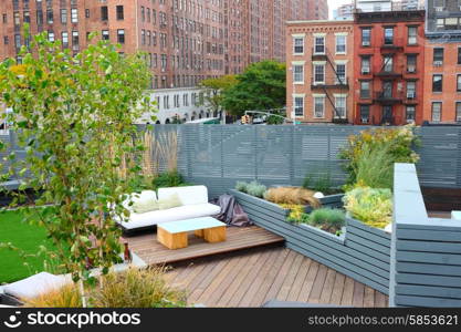 View at New York City from patio