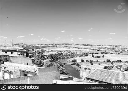view at sunny day at Toledo, Madrid, Spain