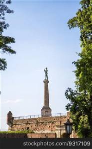 View at the Belgrade landmark,Victor monument