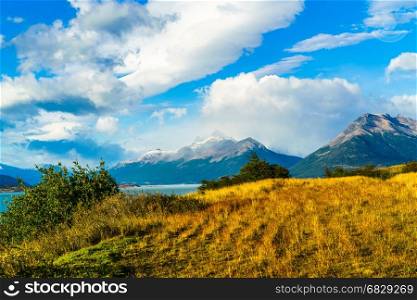 View at the Los Glacier National Park in Argentinian Patagonia Argentina