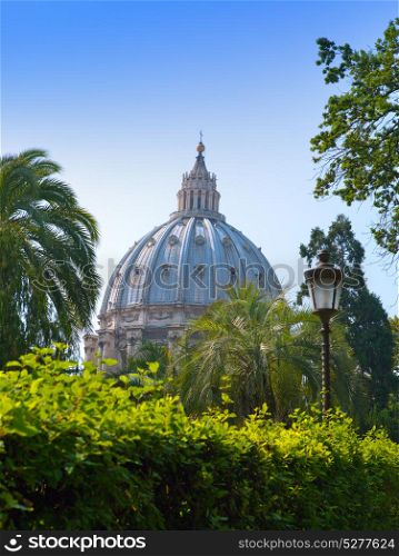 View at the St Peter&rsquo;s Basilica from the Vatican Gardens