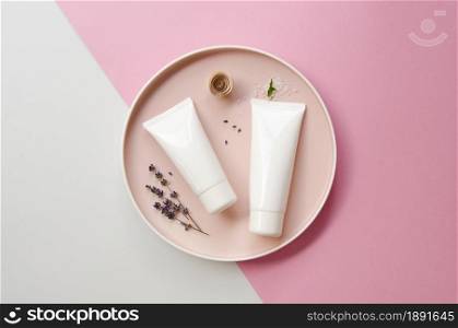 view decoration with cream bottles plate. Resolution and high quality beautiful photo. view decoration with cream bottles plate. High quality and resolution beautiful photo concept