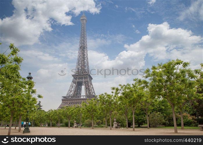 View eiffel Tower in Paris of France. Eiffel Tower in Paris