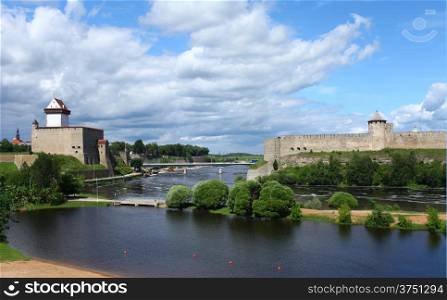 view fortress of Narva and Ivangorod fortress