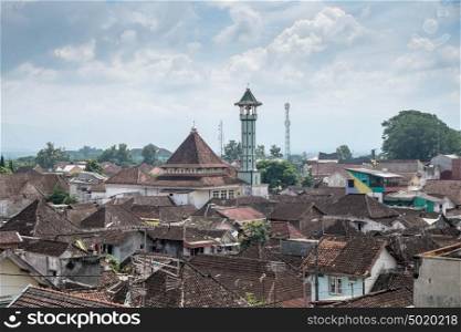 View from a rooftop in the city of Malang, East Java