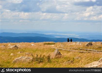 view from Brocken Harz to other hills