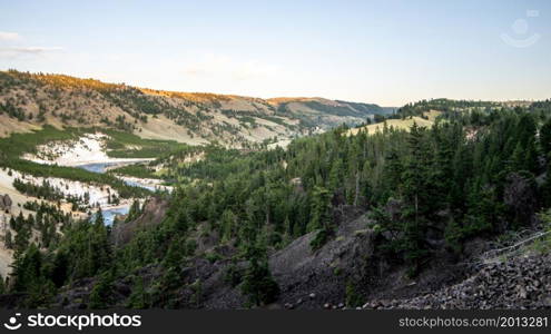 View from Calcite Springs Overlook of the Yellowstone River.