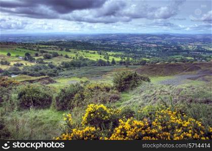 View from Clee Summit, Shropshire, England.