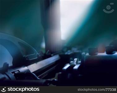 View from eyes of the gun shooter abstract background