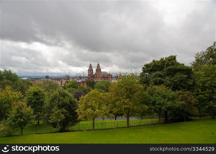 View from Glasgow University