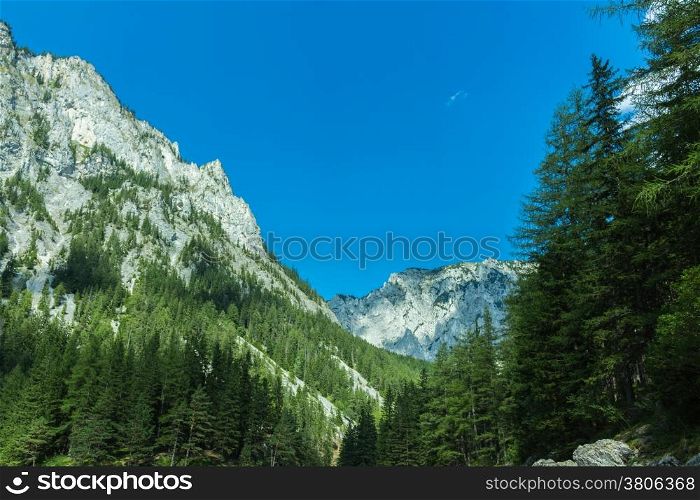 View from Hochschwab mountain, Austrian Alps