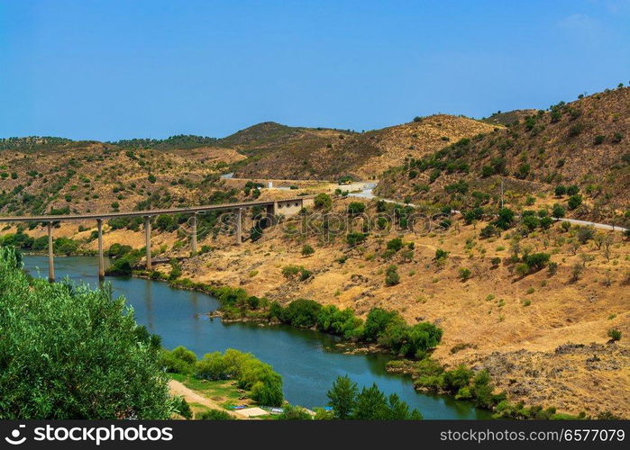  View from  Mertola Village in Alentejo Portugal.Mertola, Portugal. 