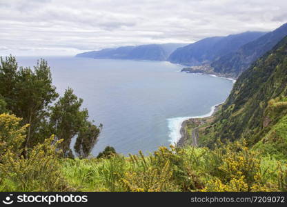 View from Miradouro da Eira da Achada in Ribeira da Janela in Madeira, Portugal