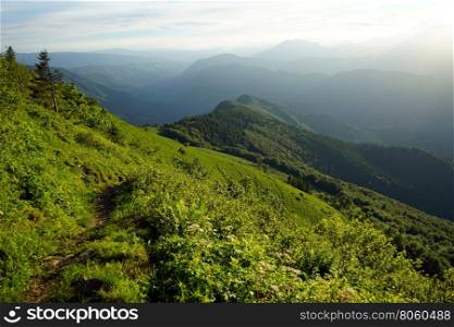 View from mount Porezen in Slovenia
