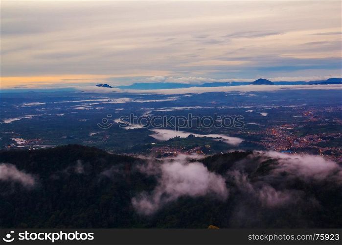 View from Mount Sibayak, Medan, Indonesia