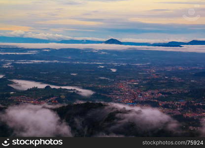 View from Mount Sibayak, Medan, Indonesia