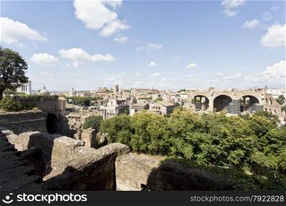 View from Palatine Hill to the Roman Forum