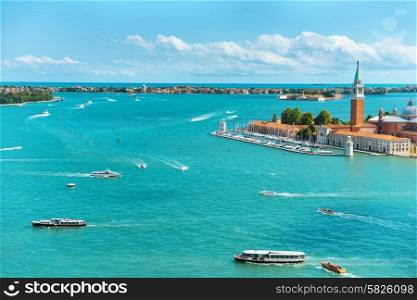View from San Marco to San Giorgio island, Venice, Italy