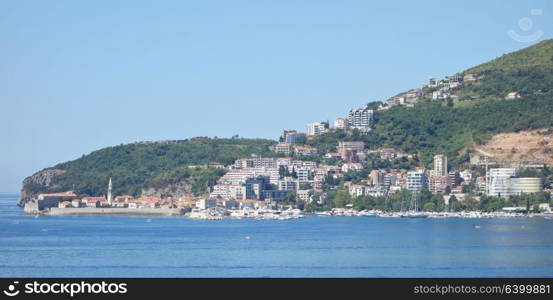 view from sea of Budva, Montenegro