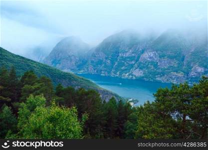 View from Stegastein Viewpoint (Aurland, Sogn og Fjordane, Norway)