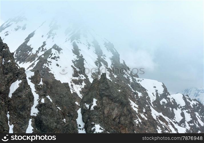 View from the Karlesjoch mount (3108m., near Kaunertal Gletscher on Austria-Italy border).