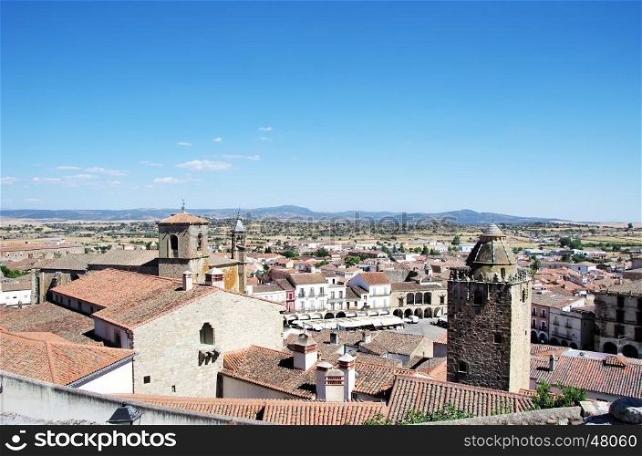 View from the medieval Trujillo town in Spain