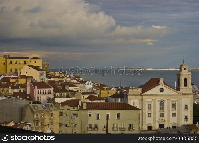view from the Mirador de Santa Lucia above Lisbon