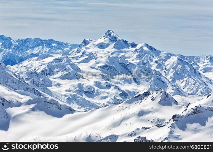 View from the mount Elbrus on Georgia