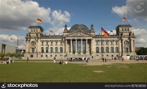 View from the park in front of the Bundestag building